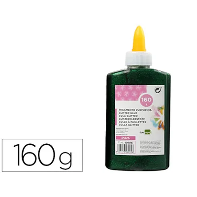 FANTA Purpurina Pegamento Liderpapel Fantasia Verde Metalizado Bote de 160 GR