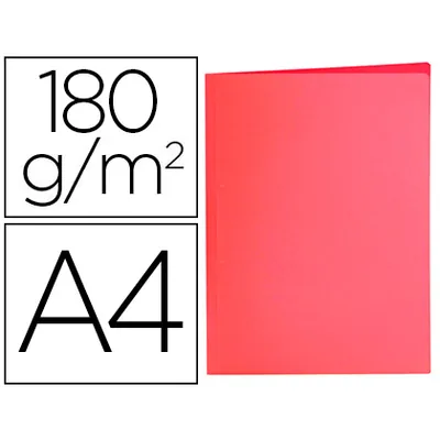 LIDERPAPEL Subcarpeta Liderpapel DIN A4 Rojo Pastel 180G/M2