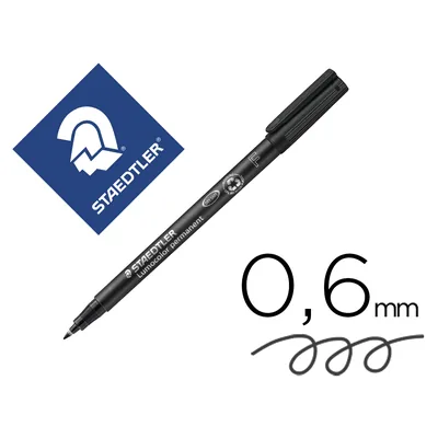 STAEDTLER Rotulador Staedtler Lumocolor Retroproyeccion Punta de Fibrapermanente 318-9 Negro Punta Fina Redonda 0.6 MM