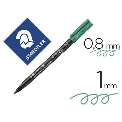 STAEDTLER Rotulador Staedtler Lumocolor Retroproyeccion Punta de Fibrapermanente 317-5 Verde Punta Media Redonda 0.8-1 MM