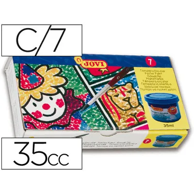 JOVI Tempera Escolar Jovi 35 ML Caja de 7 Colores Surtidos