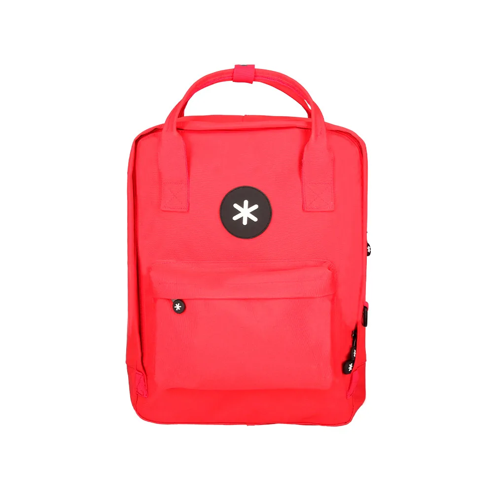 Mochila Antartik 2 Asas y Bolsillos Exteriores Color Rojo 300X115X390 MM