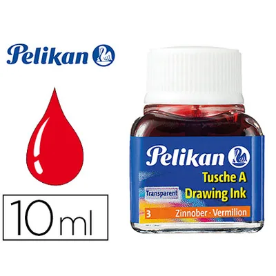 PELIKAN Tinta China Pelikan Bermellon Bote de 10 ML