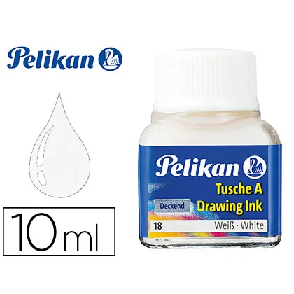 Tinta China Pelikan Blanco Bote de 10 ML