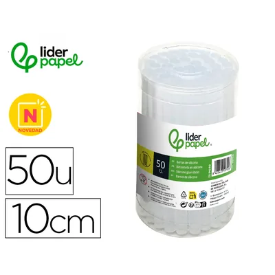 LIDERPAPEL Barra Termofusible Liderpapel de 7 MM de Diametro X 100 MM de Alto Caja de 50 Unidades