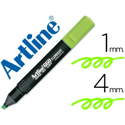 ARTLINE Rotulador Artline Fluorescente EK-660 Verde Punta Biselada