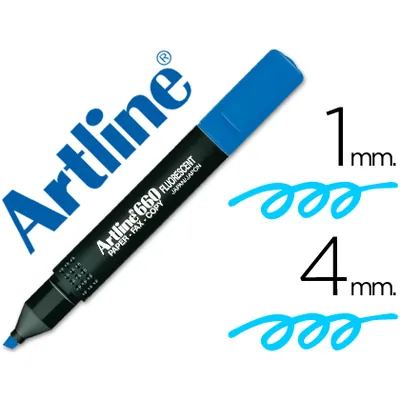 ARTLINE Rotulador Artline Fluorescente EK-660 Azul Punta Biselada