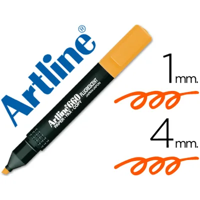 ARTLINE Rotulador Artline Fluorescente EK-660 Naranja Punta Biselada