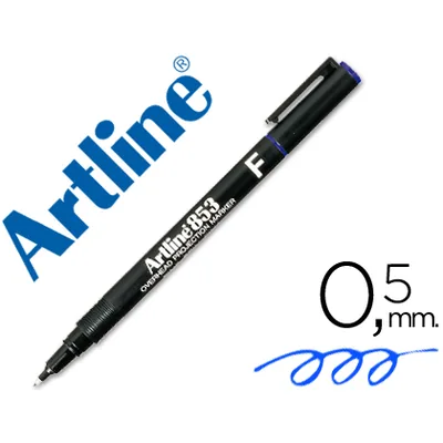 ARTLINE Rotulador Artline Retroproyeccion Punta Fibra Permanente EK-853 Azul -punta Redonda 0.5 MM