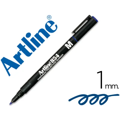 ARTLINE Rotulador Artline Retroproyeccion Punta Fibra Permanente EK-854 Azul -punta Redonda 1 MM