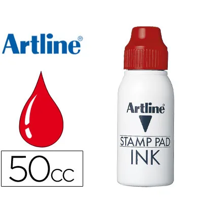 Tinta Tampon Artline Roja Bote 50 Cc