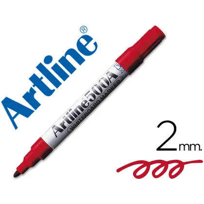 Rotulador Artline Pizarra EK-500 Rojo Punta Redonda 2 MM Recargable
