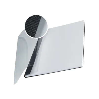LEITZ Tapa de Encuadernacion Channel Flexible 35546 Negra Lomo a Capacidad 36/70 Hojas Caja de 10 Unidades