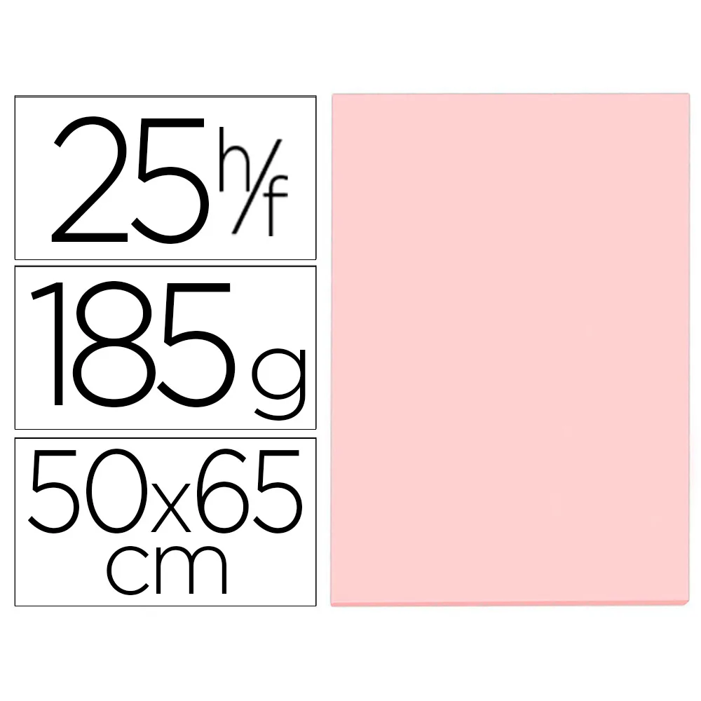 Cartulina Guarro Rosa 50X65 CM 185 GR