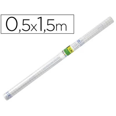 PLA Rollo Plastico Adhesivo Liderpapel 0.50X1.50 50 Mc Forralibros Removible