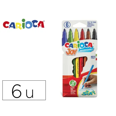 CARIOCA Rotulador Carioca Joy Caja de 6 Colores Surtidos