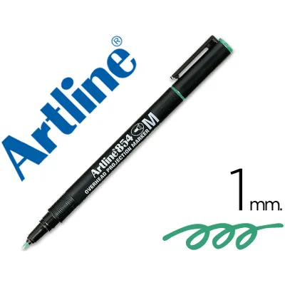 ARTLINE Rotulador Artline Retroproyeccion Punta Fibra Permanente EK-854 Verde -punta Redonda 1 MM