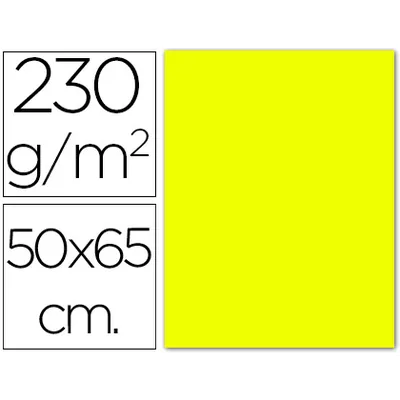 SADIPAL Cartulina Fluorescente Amarilla 50X65 CM 230 GR