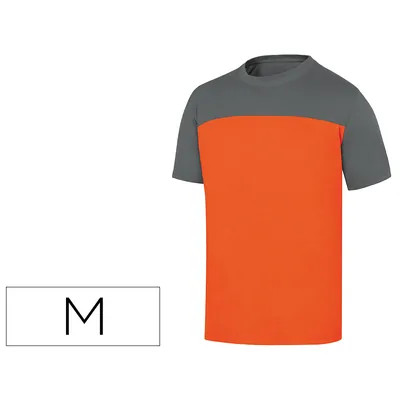 DELTAPLUS Camiseta de Algodon Deltaplus Color Gris/naranja Talla M