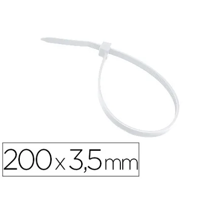 BLANCA Brida 3M para Interior Blanca 200X3,5 MM Bolsa de 100 Unidades