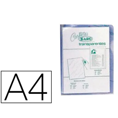SARO Carpeta Dossier Uñero Saro Pvc DIN A4 280 Mc Transparente