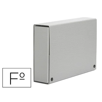 Carpeta Proyectos Pardo Folio Lomo 120 MM Carton Forrado Gris con Broche