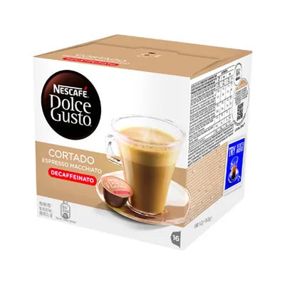 DOLCE GUSTO Cafe Dolce Gusto Cortado Descafeinado Caja Monodosis de 16 Unidades