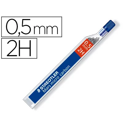 Minas Staedtler Mars Micro Grafito 0,5 MM 2H Tubo con 12 Unidades