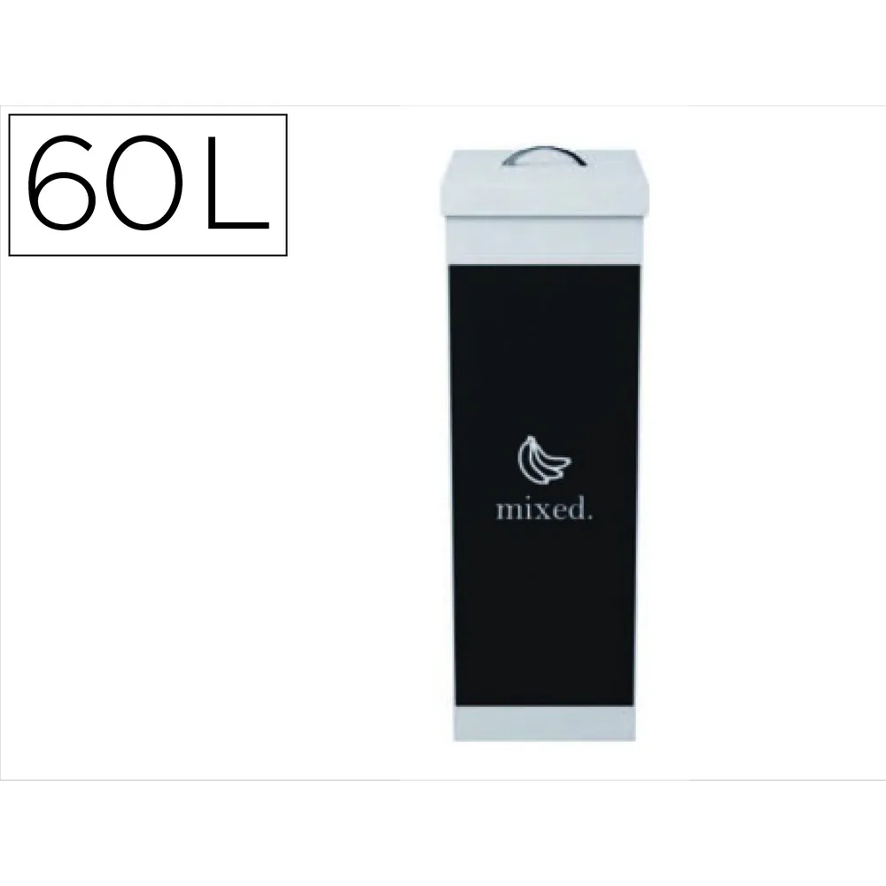 Contenedor Papelera Reciclaje Paperflow con Tapa Poliestireno para Residuos Organicos 60 L 76X36,3X26,3 CM