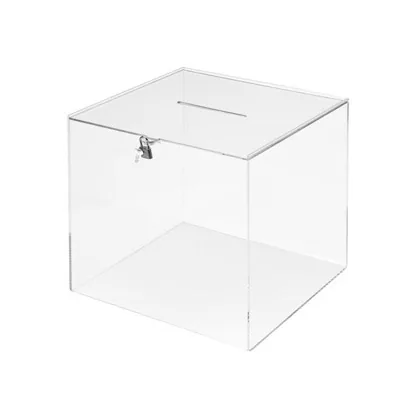 Urna Electoral Archivo 2000 Cuadrada con Cerradura y 2 Llaves Metacrilato 300X300X300 MM