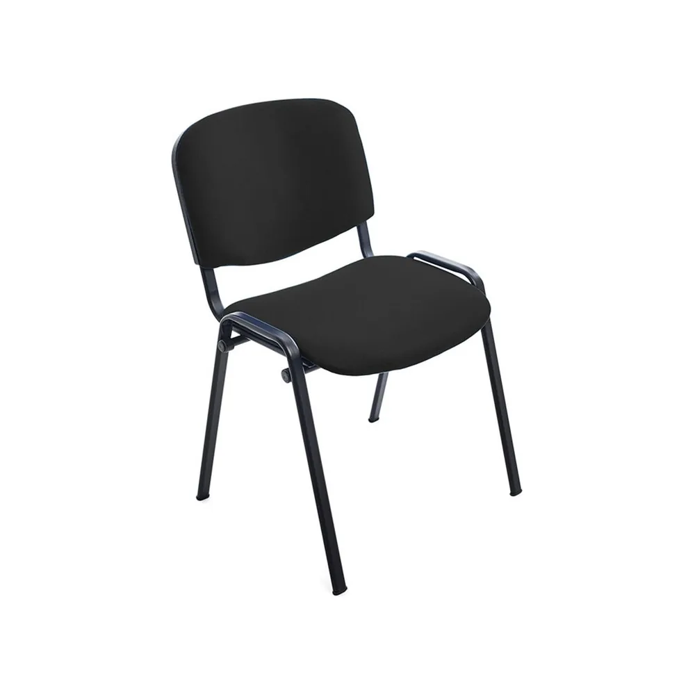 Silla Rocada Confidente Estructura Metalica Tapizada en Tela Ignifuga Negra 57X81X48 CM