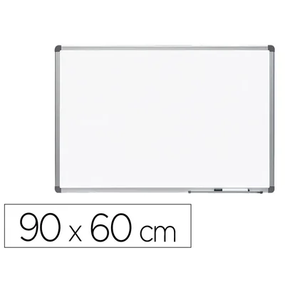 ROCADA Pizarra Blanca Rocada Acero Vitrificado Magnetico Marco Aluminio y Cantoneras Pvc 90X60 CM Incluye Bandeja para