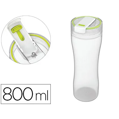 Vaso Bebidas Offisys Capacidad 0,8 L Doble Apertura Limpieza Facil 100% Hermetico 81X240 MM