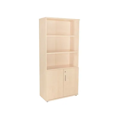 ROCADA Armario Rocada con Cuatro Estantes y Dos Puertas Inferiores Serie Store 195X90X45 CM Acabado Haya/haya