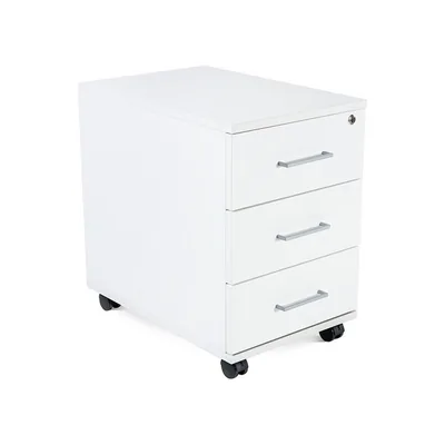 ROCADA Cajonera Rocada con Tres Cajones Serie Store 60X40X60 CM Acabado Blanco/blanco