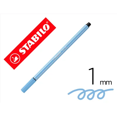 STABILO Rotulador Stabilo Acuarelable Pen 68 Azul Hielo Punta Gruesa 1MM