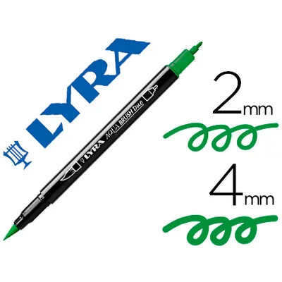 LYRA Rotulador Lyra Aqua Brush Acuarelable Doble Punta Fina y Pincel Verde