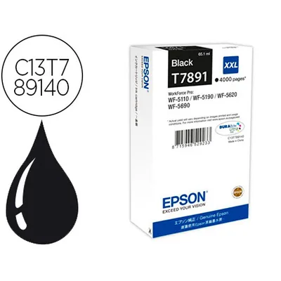 EPSON Ink-jet Epson T7891XXL WF-5110 / 5190 / 5620 / 5690 Negro Alta Capacidad