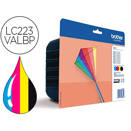 Ink-jet Brother LC-223VALBP DCPJ4120DW / MFCJ4420DW / 4620DW / 5320DW Pack de 4 Colores 550 Paginas