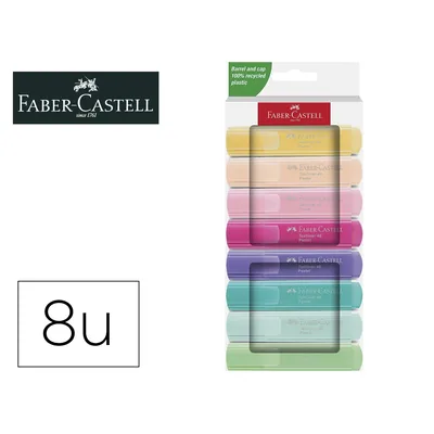 FABER CASTELL Rotulador Faber Castell Fluorescente Textliner 46 Pastel Estuche 8 Unidades Colores Surtidos
