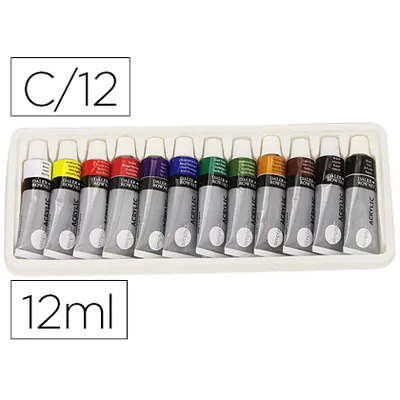DALER ROWNEY Pintura Acrilica Daler Rowney Simply Caja de 12 Colores Surtidos Tubo de 12 ML