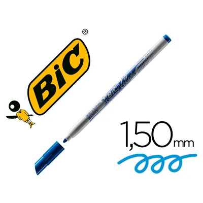 BIC Rotulador Bic Velleda Fino para Pizarra Azul Punta Redonda 1 MM