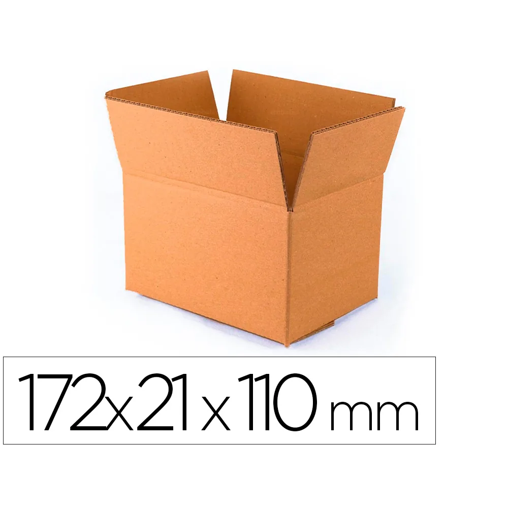 Caja para Embalar Q-Connect Americana Ultra Resistente Carton Reciclado Canal Doble 7MM Color Kraft 172X217X110 MM