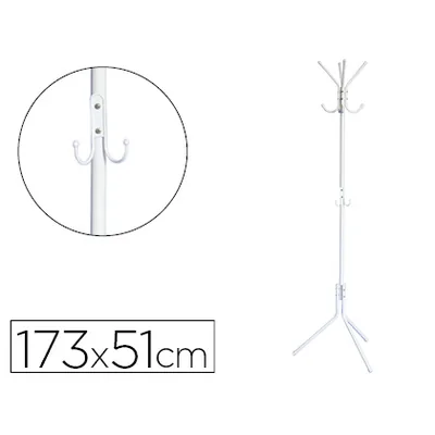 Q-CONNECT Perchero Metalico Q-Connect Blanco 8 Colgadores 173X51 CM
