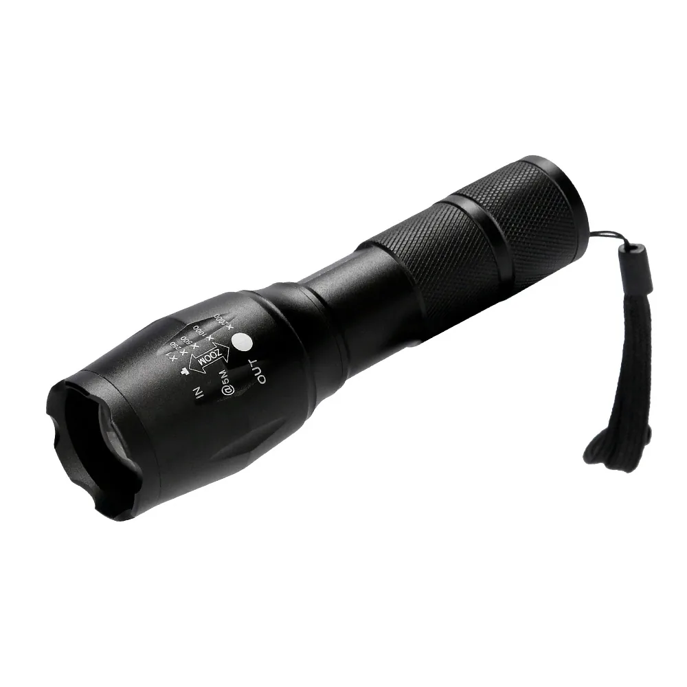 Linterna Q-Connect Telescopica Aluminio 5W Modo Alumbrado Alto Medio Bajo Estroboscopio Sosapagado 3 Pilas Aaa