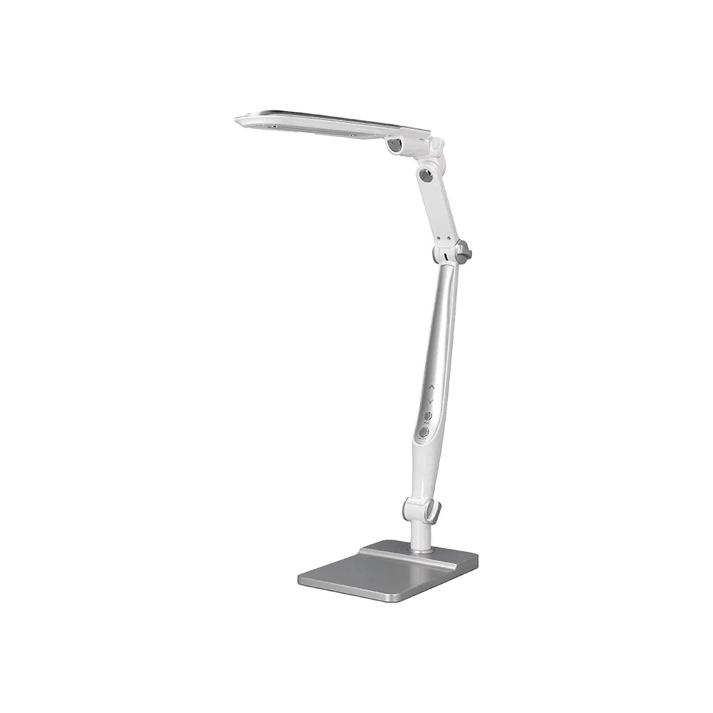 Lampara de Escritorio Q-Connect Led 9W 550 Lm Tactil 3 Niveles Color Brazo y Base Oscilantes Plateado