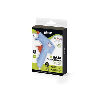 PLICO Pistola de Silicona Caliente Mini Plico Baja Temperatura 25W
