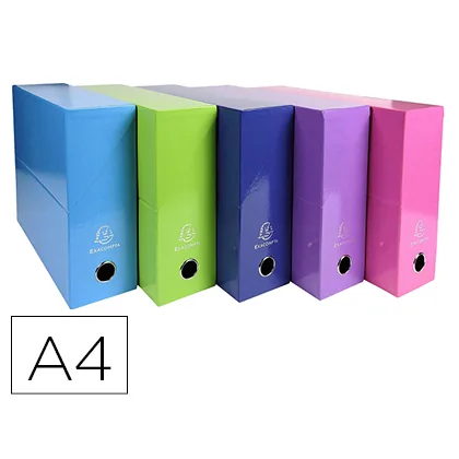 Caja Transferencia Exacompta Iderama DIN A4 Lomo 90 MM Colores Surtidos
