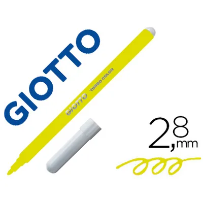 GIOTTO Rotulador Giotto Turbo Color Lavable con Punta Bloqueada Unicolor Amarillo