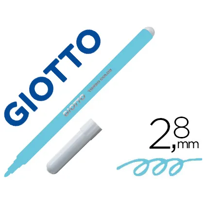 Rotulador Giotto Turbo Color Lavable con Punta Bloqueada Unicolor Azul Claro